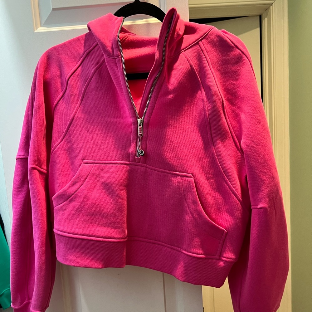 Lululemon Sonic Pink Scuba Hoodie, Worn twice, great condition